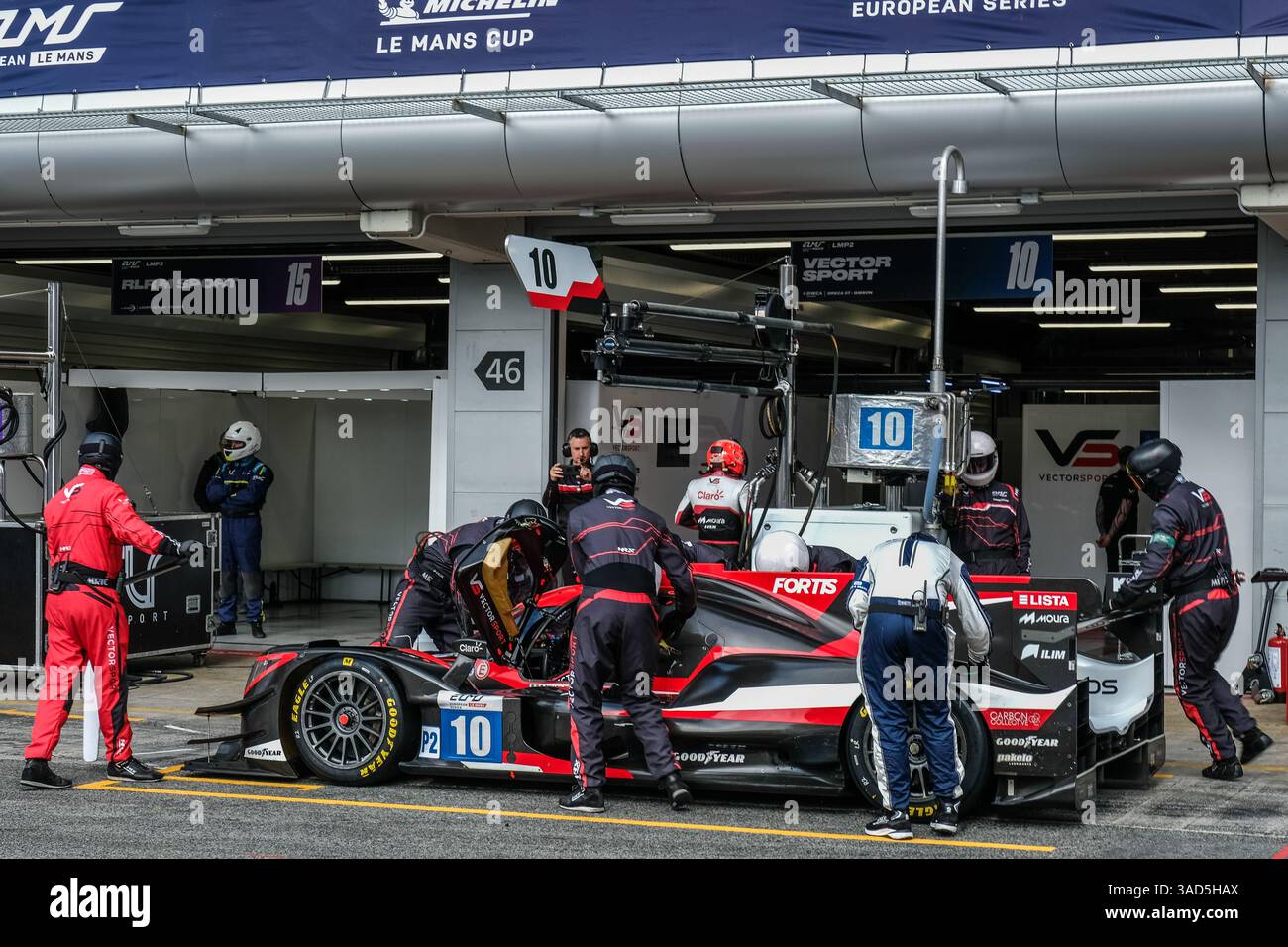 N° 10, VECTOR SPORT, GBR, ORECA 07 - Gibson, Ryan CULLEN (GBR), Vladislav LOMKO (FRA), Pietro FITTIPALDI (BRA) 2025 European le Mans Series, Barcelon Banque D'Images