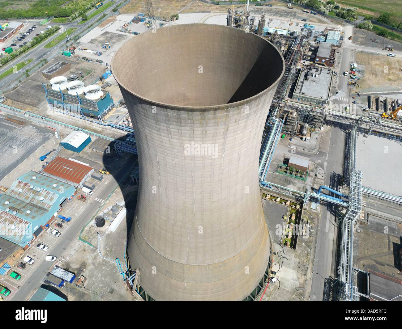 Vue aérienne de Saltend Chemicals Park, Hull. Produits chimiques les activités d'énergie renouvelable au cœur de la transition énergétique du Royaume-Uni vers une empreinte carbone zéro Banque D'Images