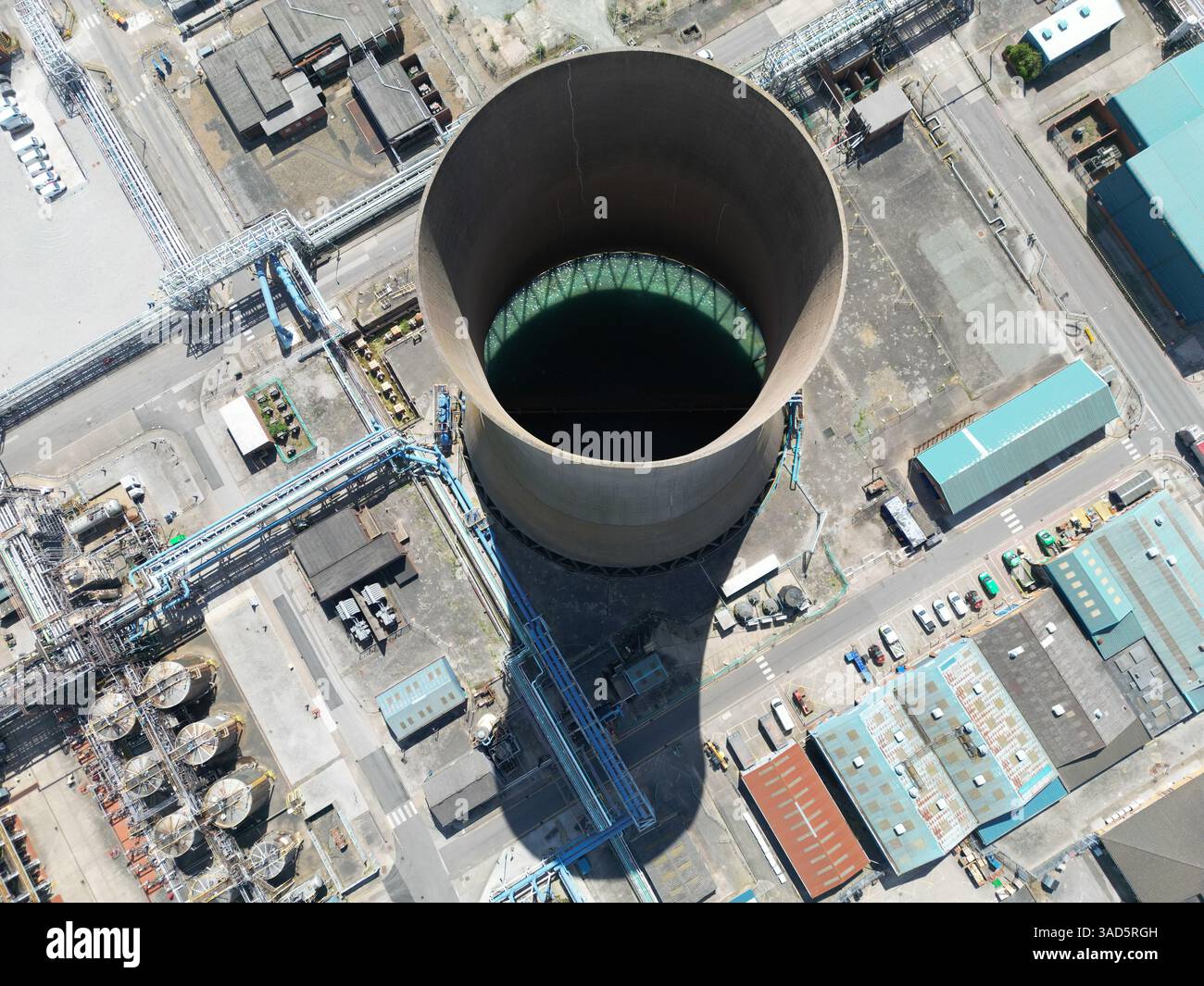 Vue aérienne de Saltend Chemicals Park, Hull. Produits chimiques les activités d'énergie renouvelable au cœur de la transition énergétique du Royaume-Uni vers une empreinte carbone zéro Banque D'Images