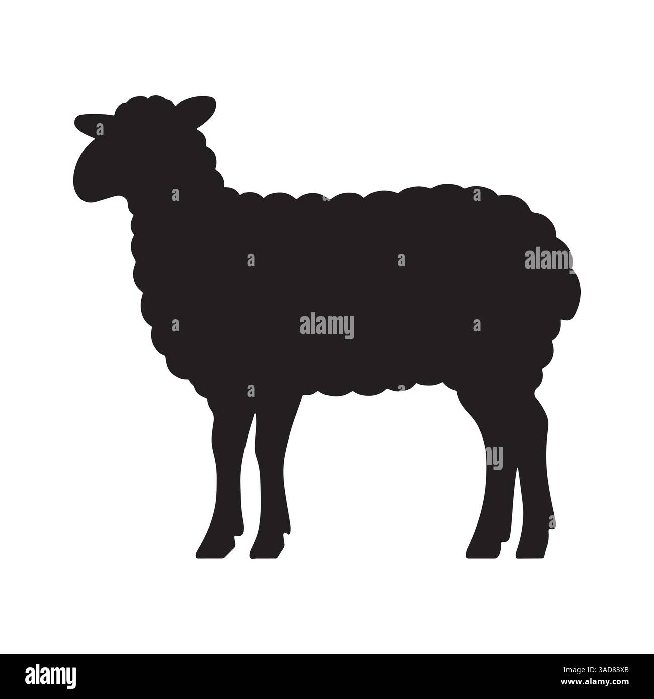 Icône de silhouette de mouton. Illustration vectorielle de vue latérale, isolée sur blanc. Parfait pour les conceptions sur le thème de la ferme, les visuels agricoles ou les proj liés à la nature Illustration de Vecteur Icône de silhouette de mouton. Illustration vectorielle de vue latérale, isolée sur blanc. Parfait pour les conceptions sur le thème de la ferme, les visuels agricoles ou les proj liés à la nature Illustration de Vecteur
