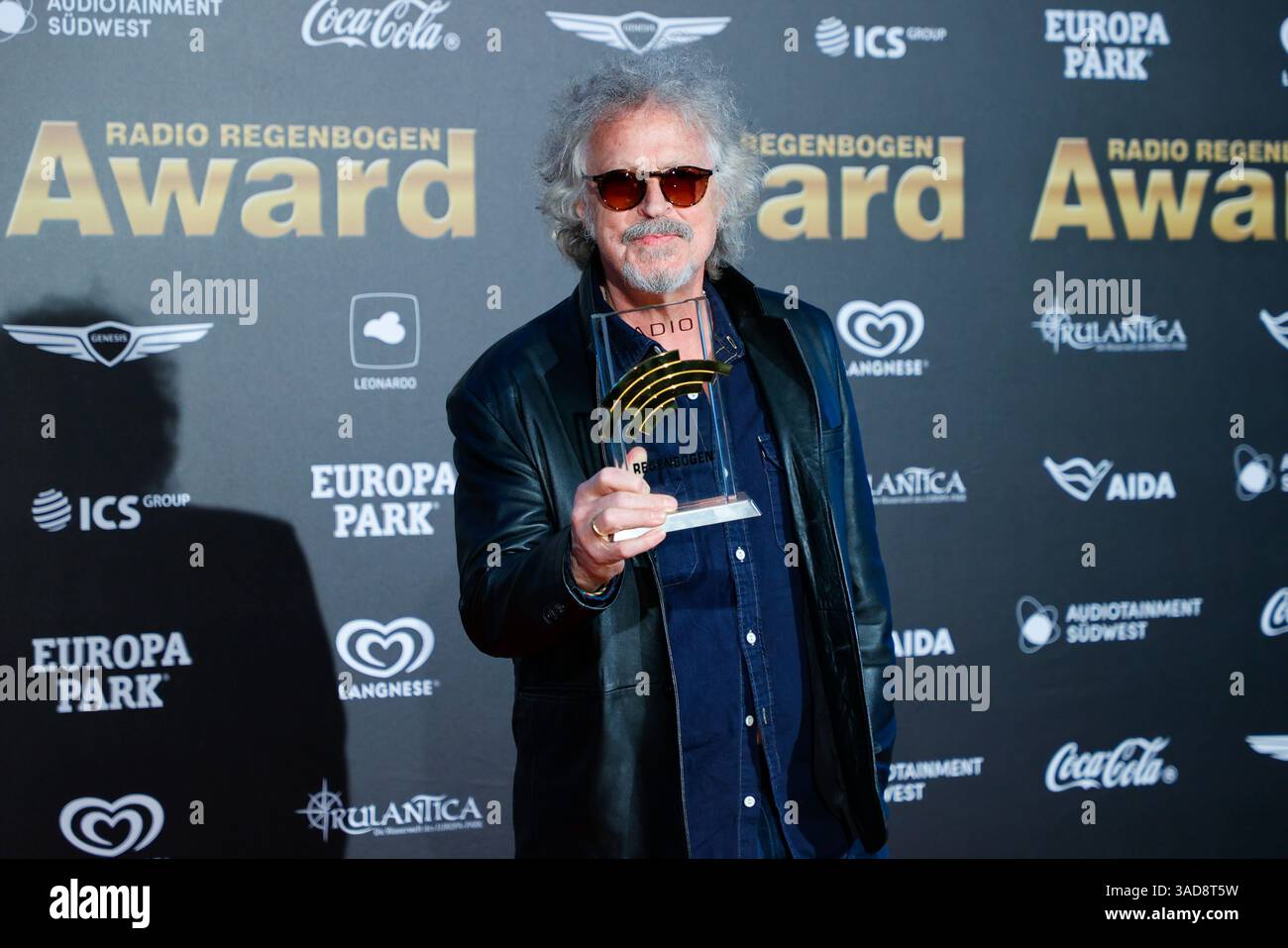 Rust, Allemagne. 05th Apr, 2025. Rust, Allemagne - 04 avril 2025 : le 25e Radio Regenbogen Award à Europa-Park avec le musicien Wolfgang Niedecken de BAP Credit : Mandoga Media/Alamy Live News Banque D'Images