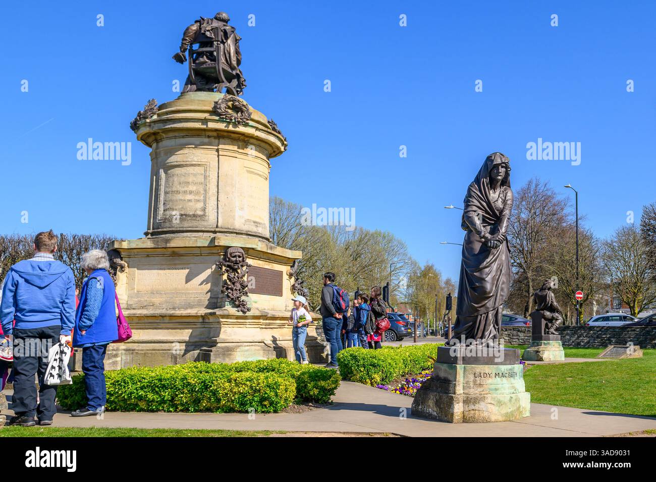 Mémorial de Gower, Stratford upon Avon, demeure de William Shakespeare. Banque D'Images