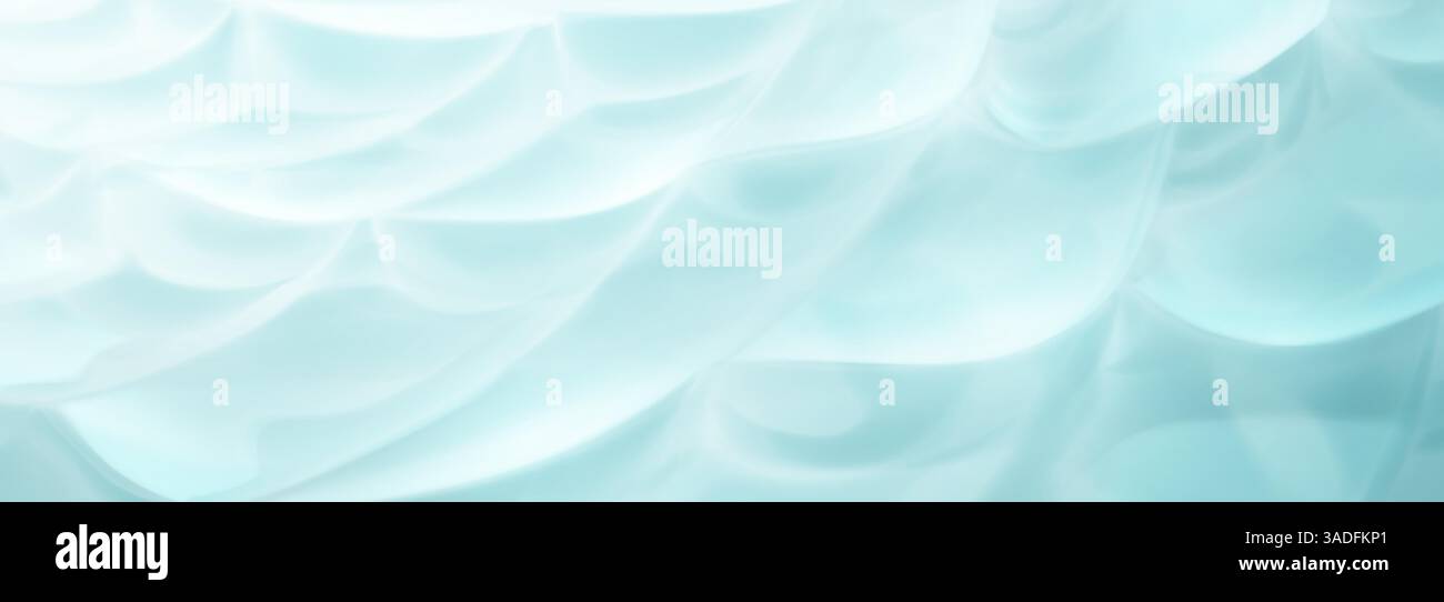 Illustration vectorielle d'une composition délicate et éthérée de vagues bleu clair, créant un sentiment de calme et de pureté. Le design minimaliste est idée Illustration de Vecteur