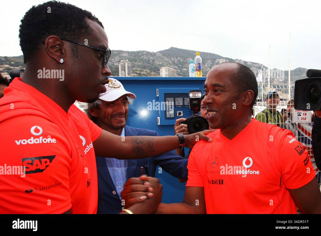 De gauche à droite) : P Diddy / Puff Daddy / Sean Combes (crédit image : Sutton Motorsports/ZUMAPRESS.com) Banque D'Images