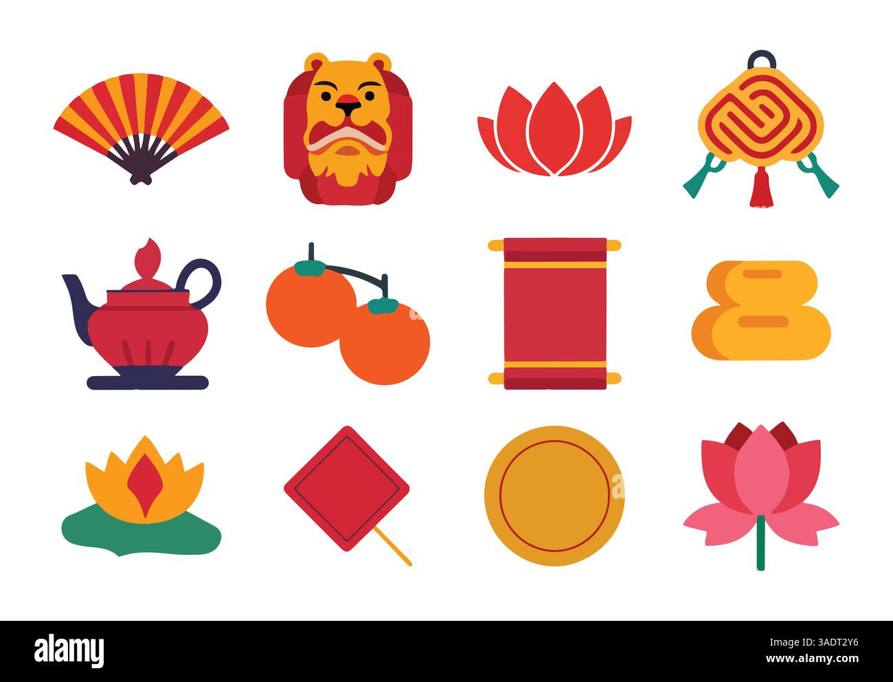 Ensemble vectoriel d'éléments de décoration du nouvel an lunaire. Icônes isolées du nouvel an chinois, parfaites pour les designs et les célébrations festives. Illustration de Vecteur Ensemble vectoriel d'éléments de décoration du nouvel an lunaire. Icônes isolées du nouvel an chinois, parfaites pour les designs et les célébrations festives. Illustration de Vecteur