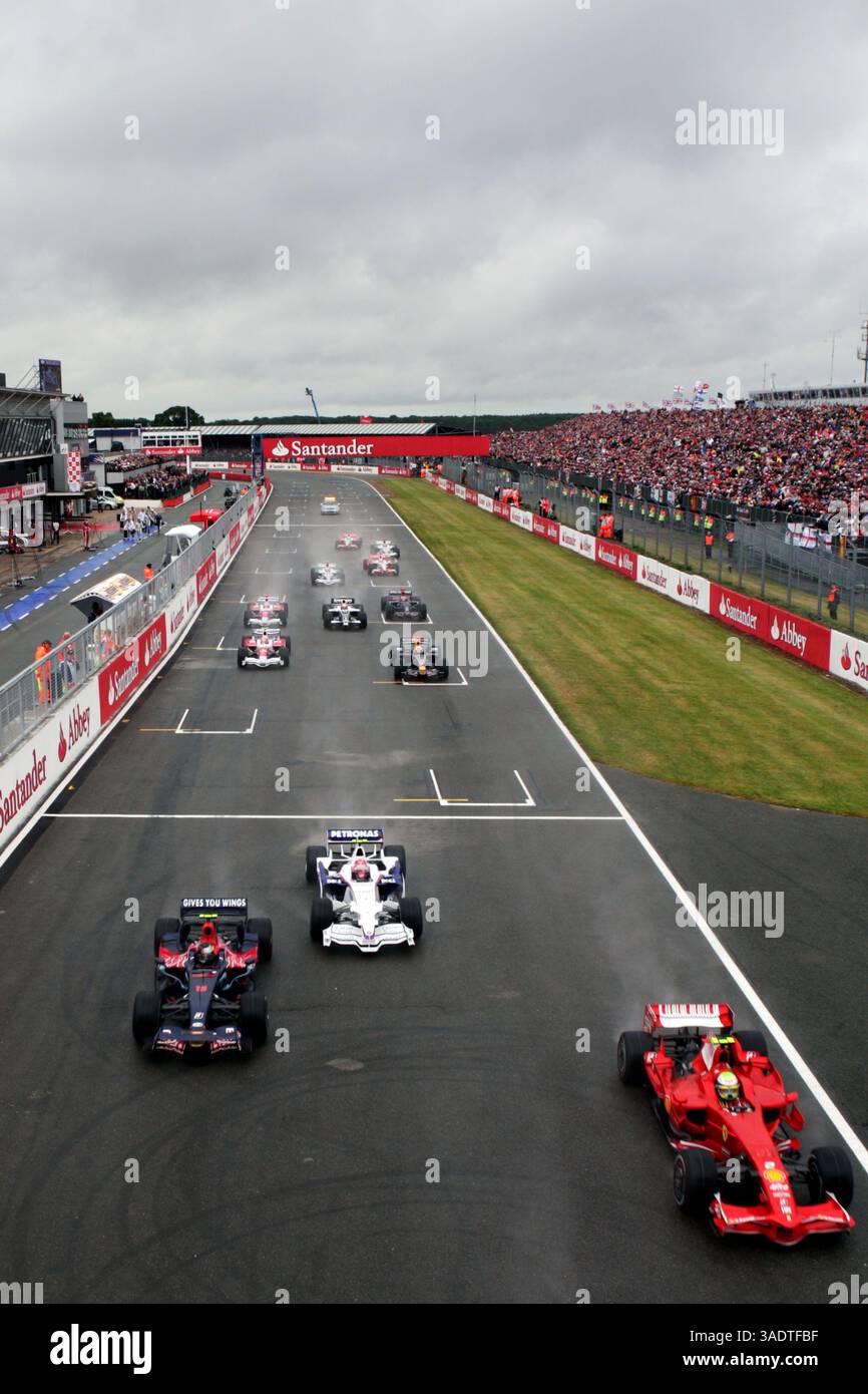 Felipe Massa (BRA) Ferrari F2008 ; Sebastian Vettel (crédit image : Sutton Motorsports/ZUMAPRESS.com) Banque D'Images