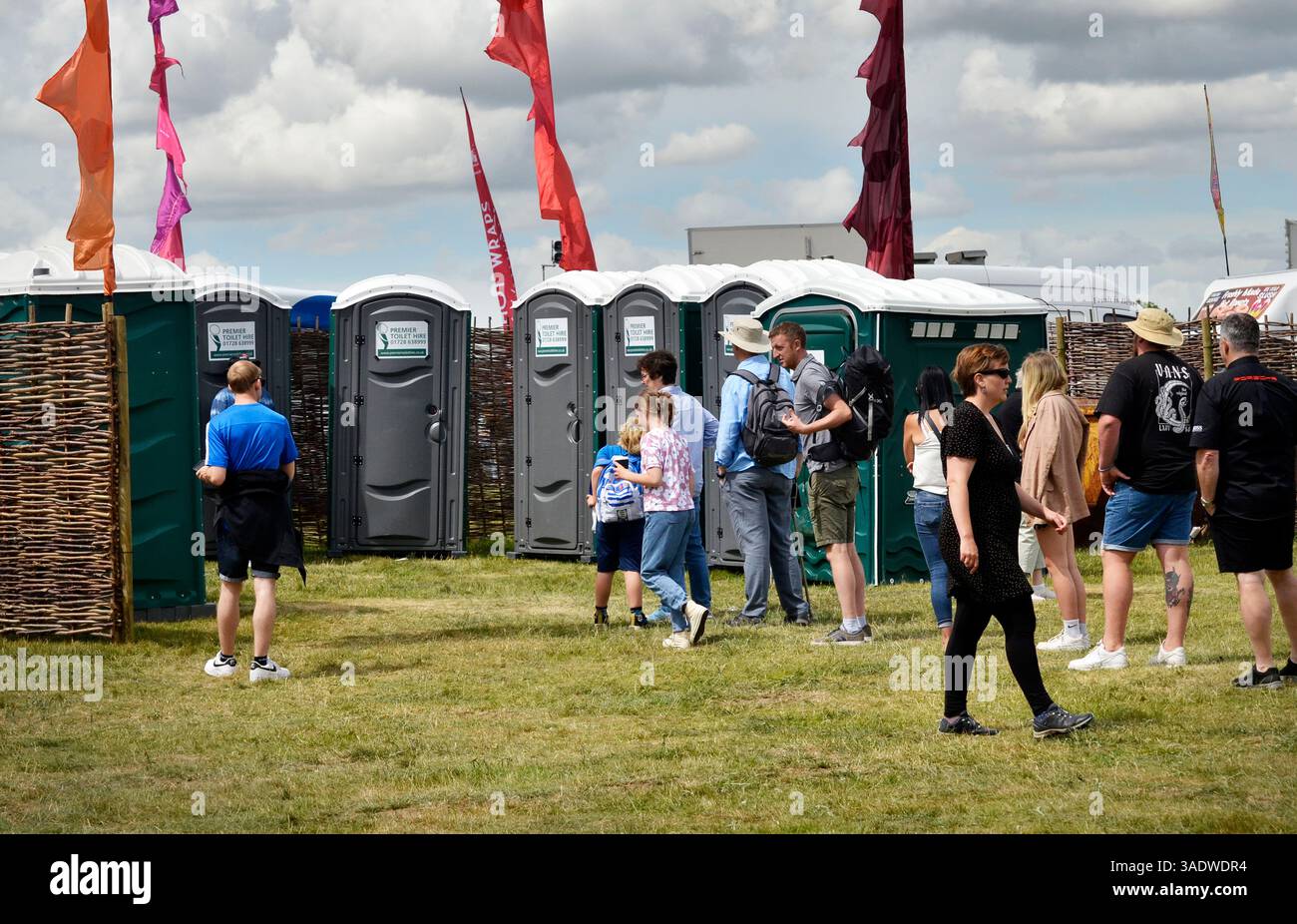 toilettes publiques portatives à l'événement, suffolk, angleterre country fair Banque D'Images