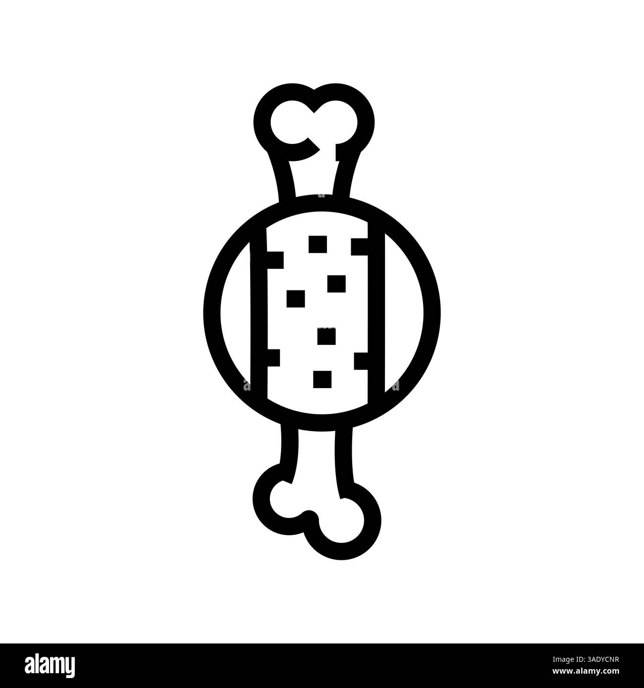 icône de ligne noire ostéoporose pour les projets numériques et imprimés. Icônes nettes minimales pour les applications et les sites Web. Banque D'Images