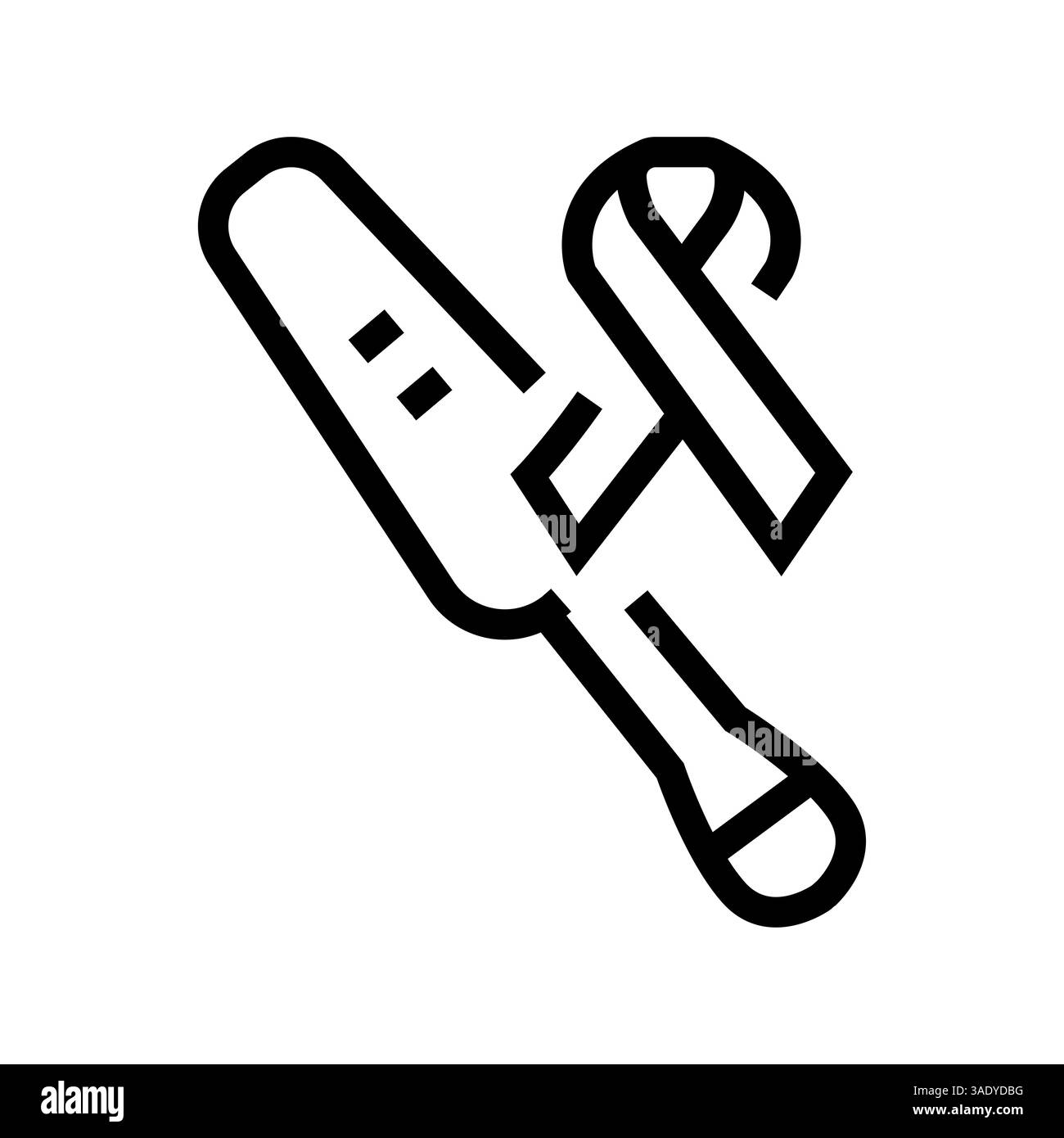 icône de ligne noire de test vih pour les projets numériques et imprimés. Icônes nettes minimales pour les applications et les sites Web. Banque D'Images