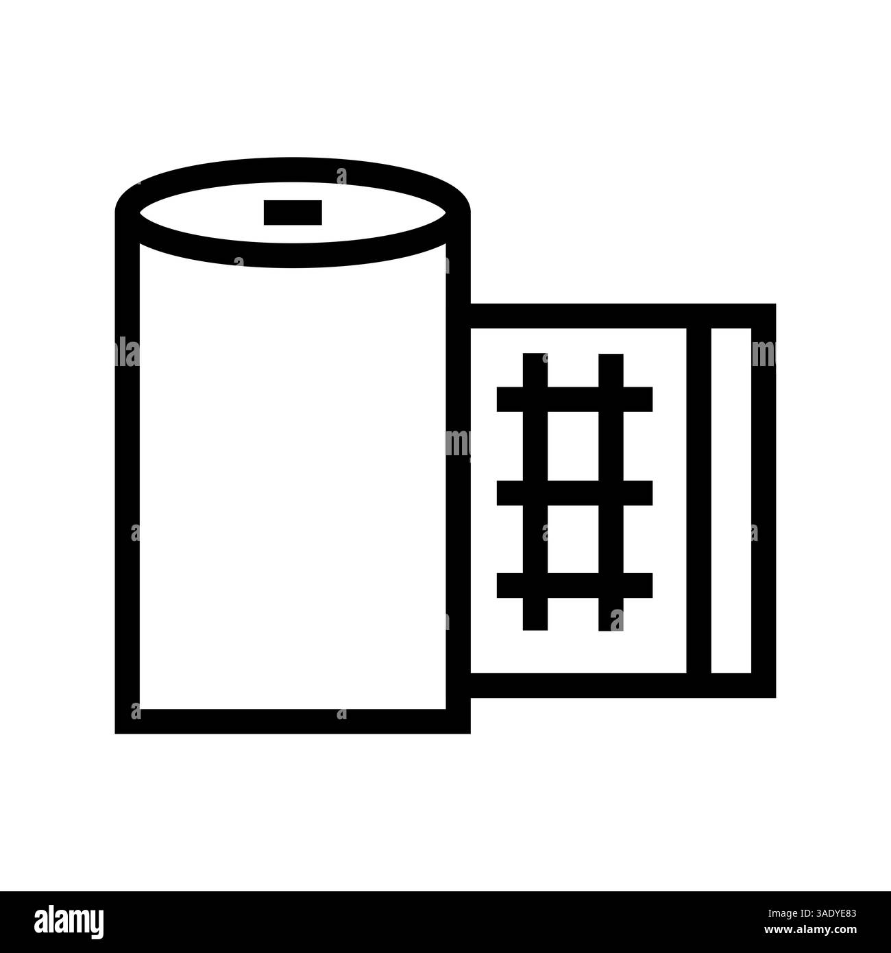 icône de ligne noire de bandage pour les projets numériques et d'impression. Icônes nettes minimales pour les applications et les sites Web. Banque D'Images