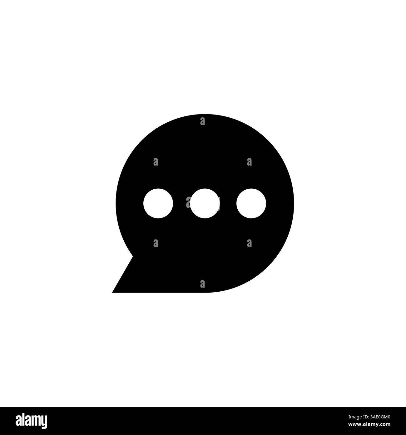 icône de bulle de texte en couleur noire sur fond blanc, chat ou message Illustration de Vecteur