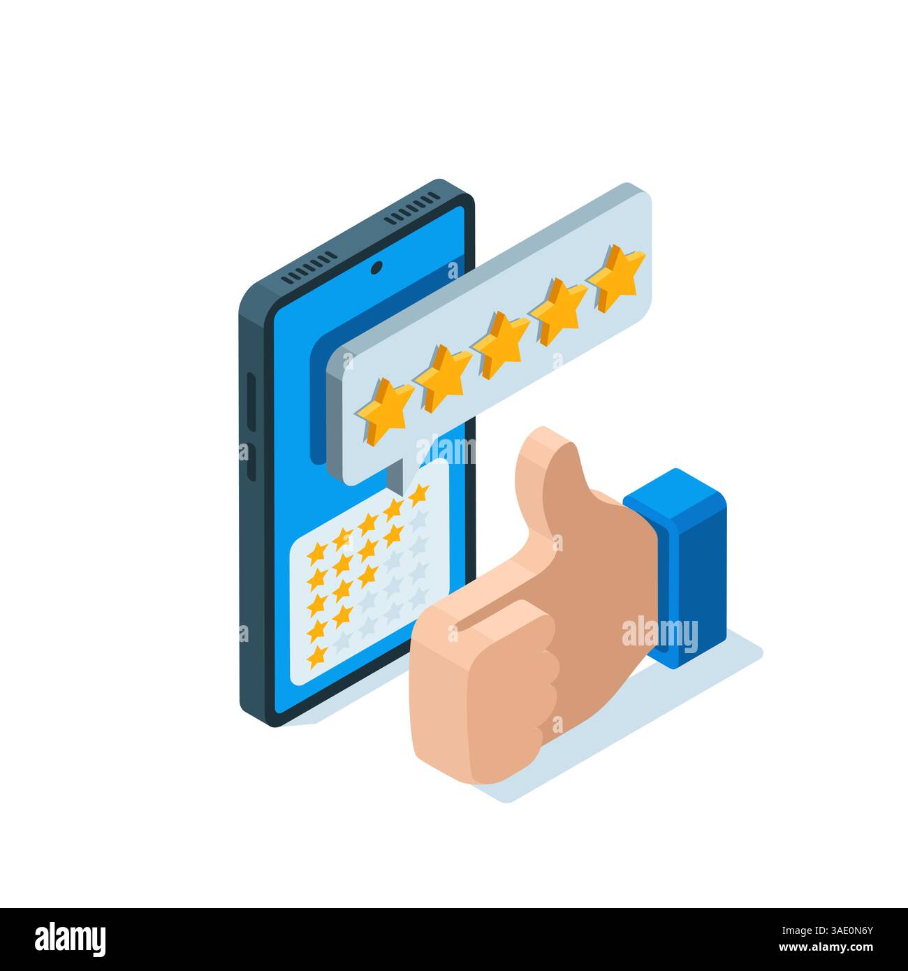 icône isométrique like et étoiles sur l'écran du smartphone sur fond blanc, taux ou augmenter la note Illustration de Vecteur icône isométrique like et étoiles sur l'écran du smartphone sur fond blanc, taux ou augmenter la note Illustration de Vecteur