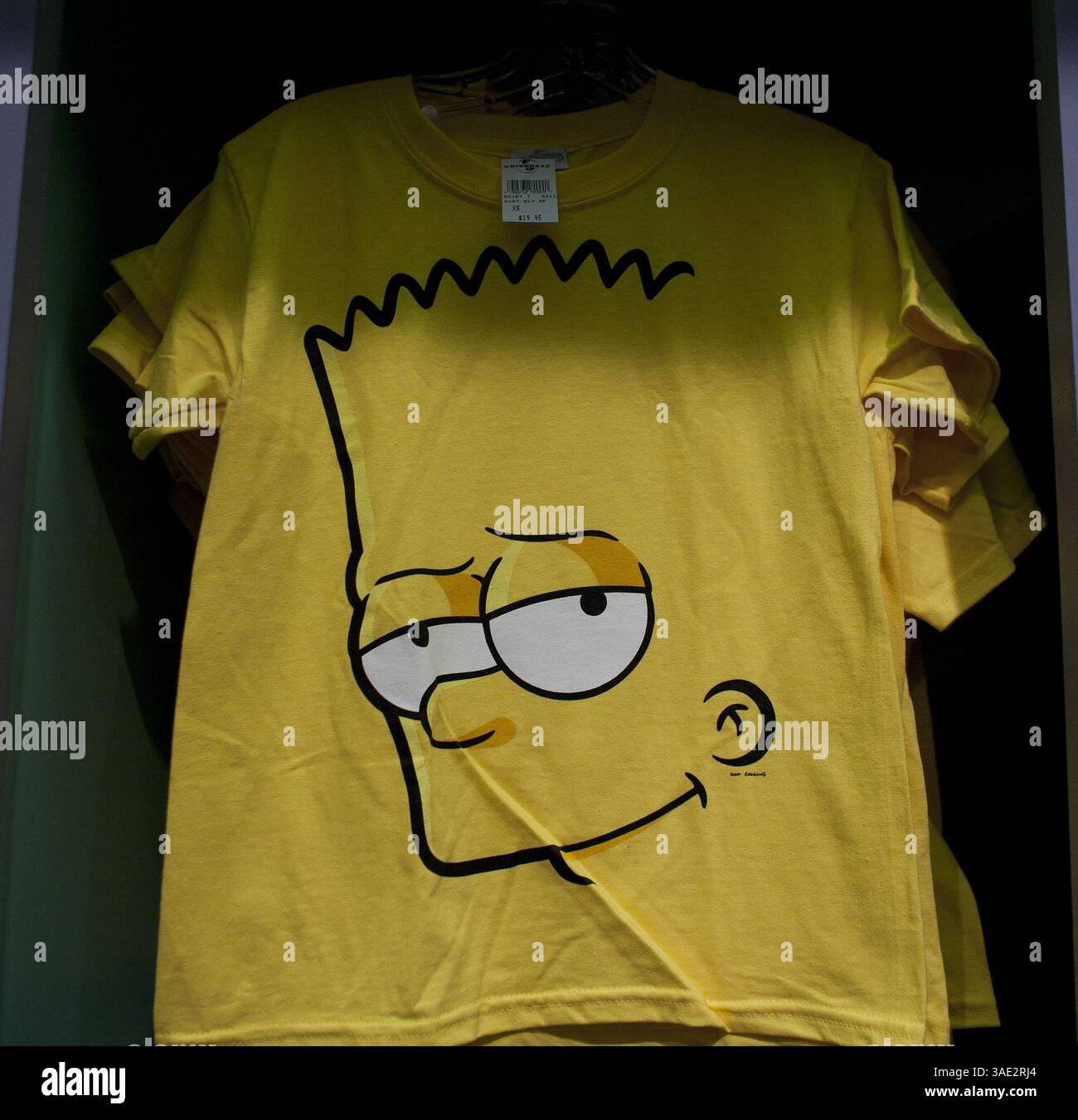 20 février 2012 - Los Angeles, CALIFORNIE, États-Unis - les Simpson sourvenirs au magasin Universal Studios à Los Angeles, Californie lundi 20 février 2012. Les Simpson sont finalement devenus la sitcom américaine la plus ancienne, le programme d'animation américain le plus ancien, et en 2009, il a dépassé Gunsmoke comme la série télévisée américaine la plus ancienne en primetime, scénarisée. Depuis ses débuts le 17 décembre 1989, la série a diffusé 500 épisodes et la 23e saison a commencé à être diffusée le 25 septembre 2011. Le 7 octobre 2011, le spectacle a été renouvelé jusqu'à sa 25e saison..ARMANDO ARORIZO. ( Banque D'Images