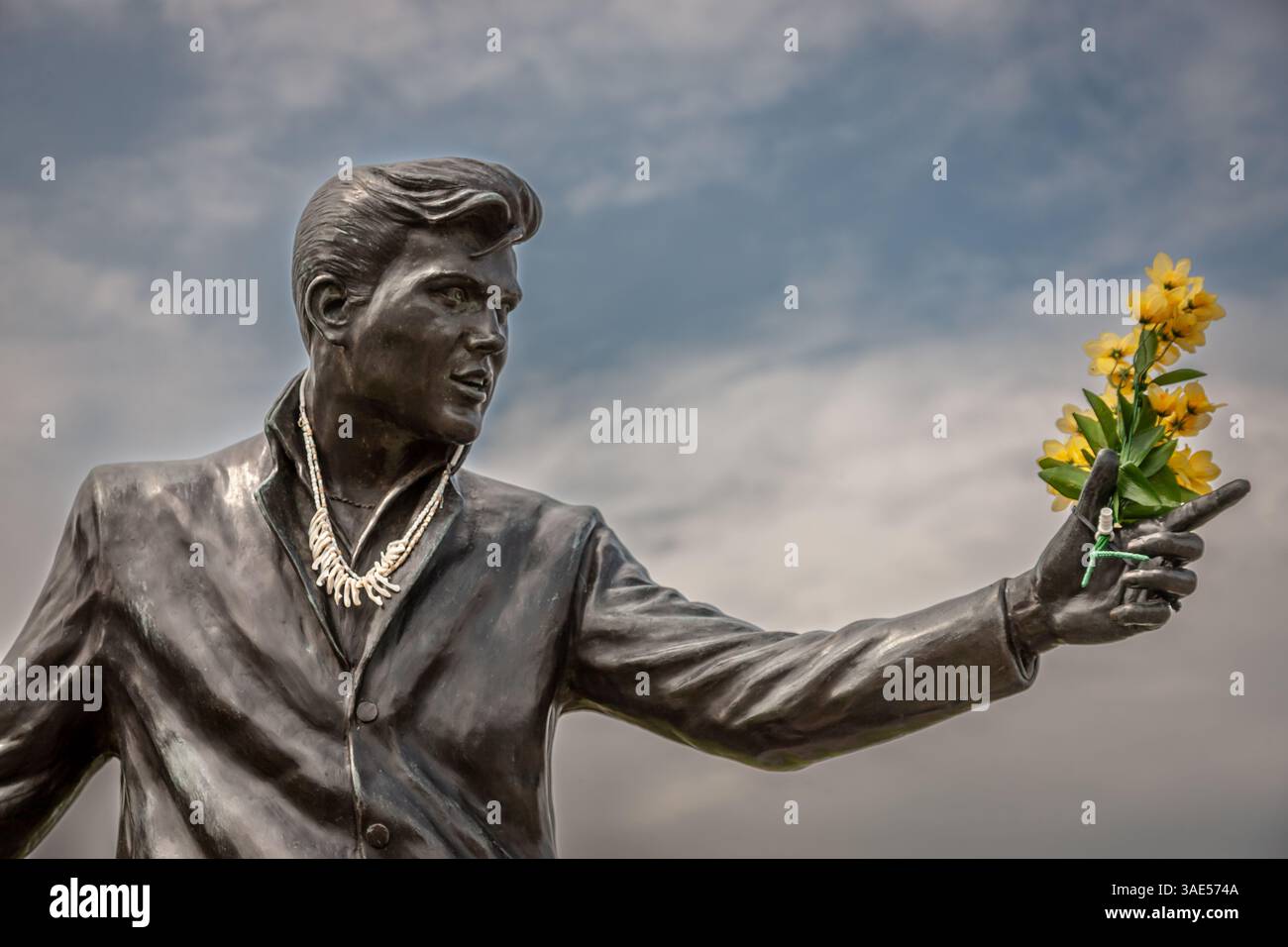 Statue de Billy Fury, Albert Dock, Liverpool, Royaume-Uni, Banque D'Images