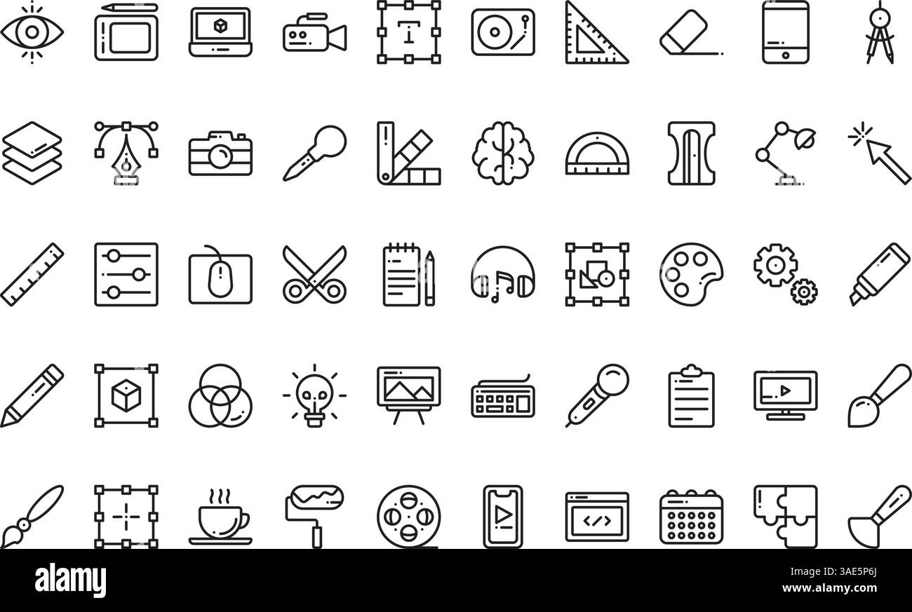 Collection d'icônes vectorielles de haute qualité avec contour modifiable. Idéal pour les projets professionnels et créatifs Illustration de Vecteur