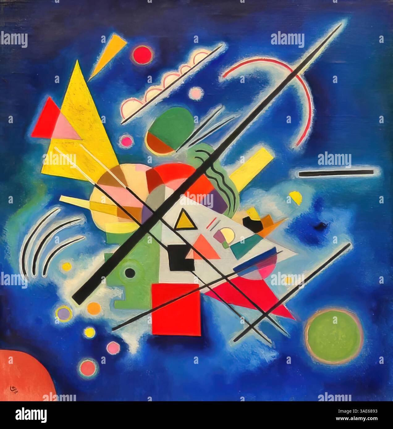 Blue Picture, 1924 – Wassily Kandinsky Illustration de Vecteur