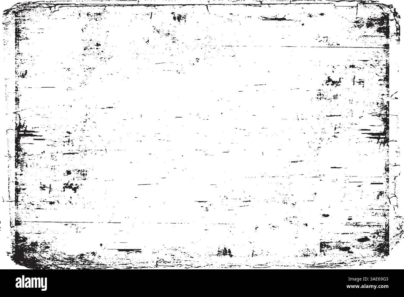 Motif noir et blanc grunge. Texture abstraite de particules monochromes. Fond de fissures, éraflures, éclats, taches, taches d'encre, lignes. Illustration de Vecteur