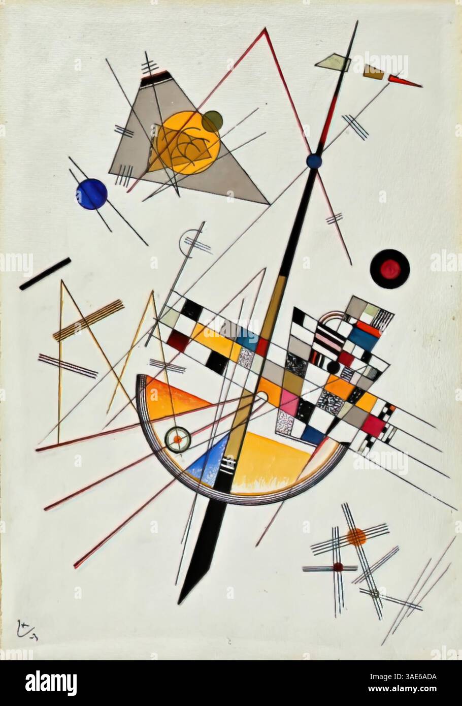 Tension délicate N° 85, 1923 – Wassily Kandinsky Illustration de Vecteur