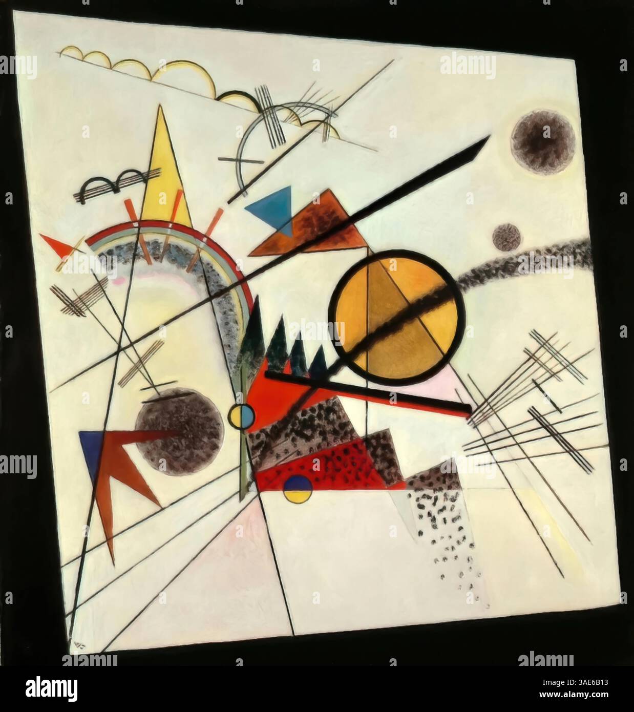 Sur la place Noire (Im schwarzen Viereck), 1923 – Wassily Kandinsky Illustration de Vecteur