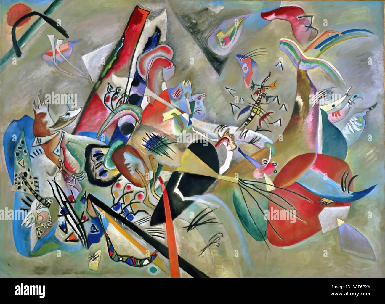 Dans le gris, 1919 – Wassily Kandinsky Illustration de Vecteur