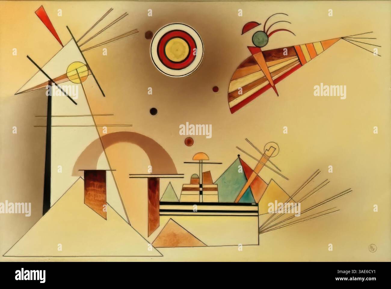 Poids réduit, 1928 – Wassily Kandinsky Illustration de Vecteur