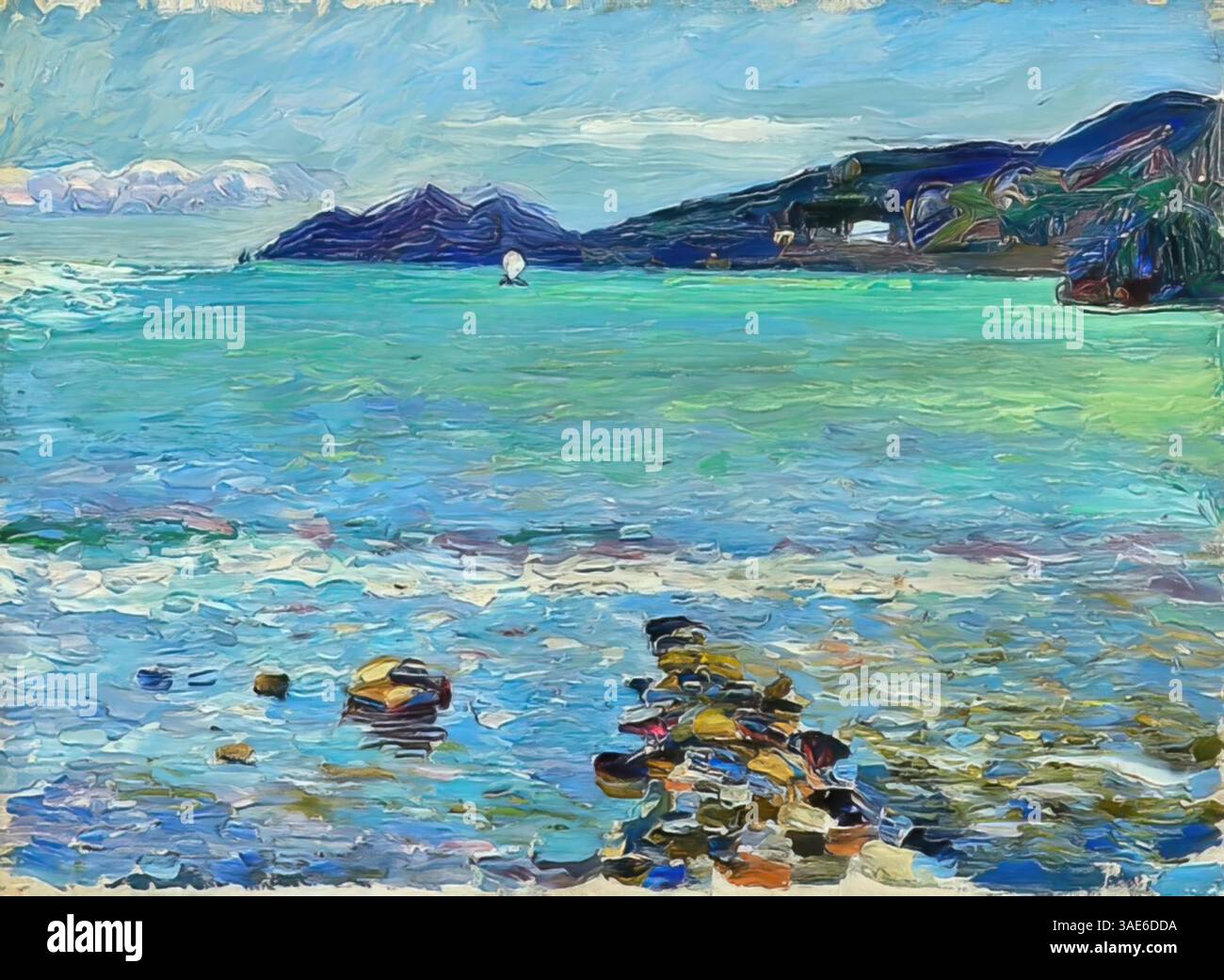 Rapallo, vue de Portofino, 1906 – Wassily Kandinsky Illustration de Vecteur