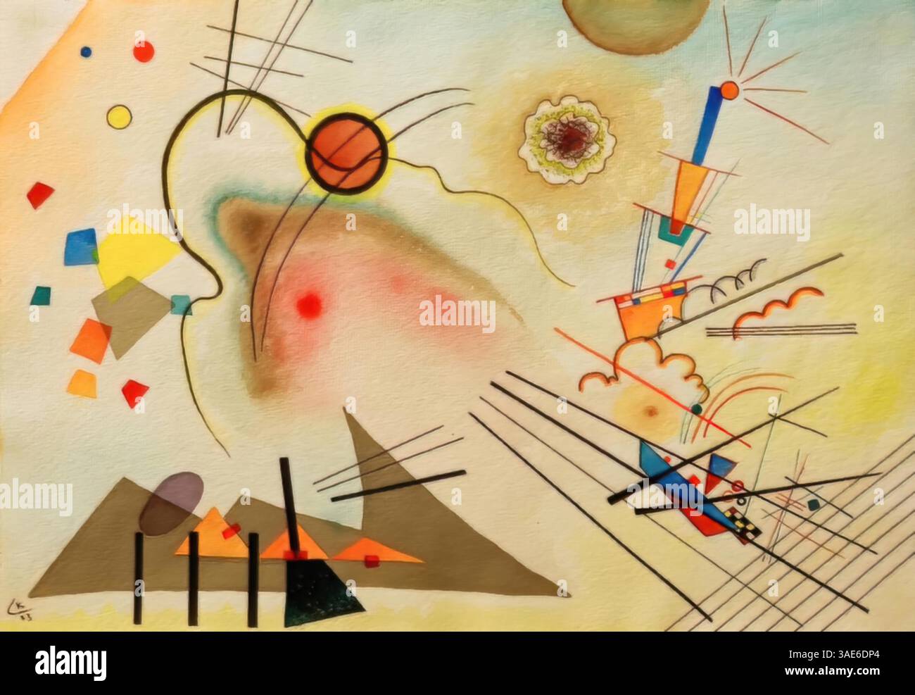 Aquarelle n° 606, 1923 – Wassily Kandinsky Illustration de Vecteur