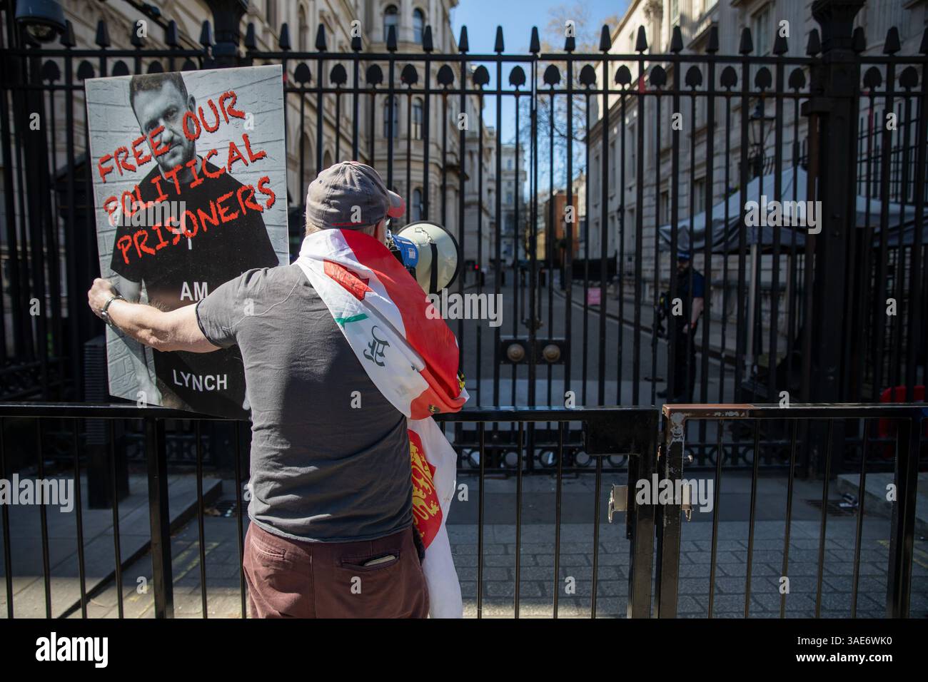 Turning point UK organise une manifestation à Londres contre ce qu’ils appellent un « système juridique deux fois fatigué ». Banque D'Images