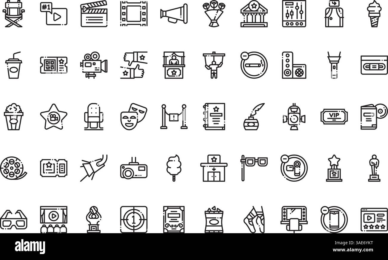 Collection d'icônes vectorielles de haute qualité avec contour modifiable. Idéal pour les projets professionnels et créatifs Illustration de Vecteur