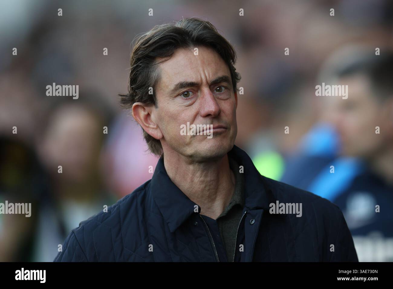 Londres, Royaume-Uni. 06 avril 2025. Londres, Angleterre, 6 avril 2025 : Thomas Frank, entraîneur de Brentford, lors du match de premier League entre Brentford et Chelsea au Gtech Community Stadium de Londres, Angleterre (Alexander Canillas/SPP) crédit : SPP Sport Press photo. /Alamy Live News Banque D'Images