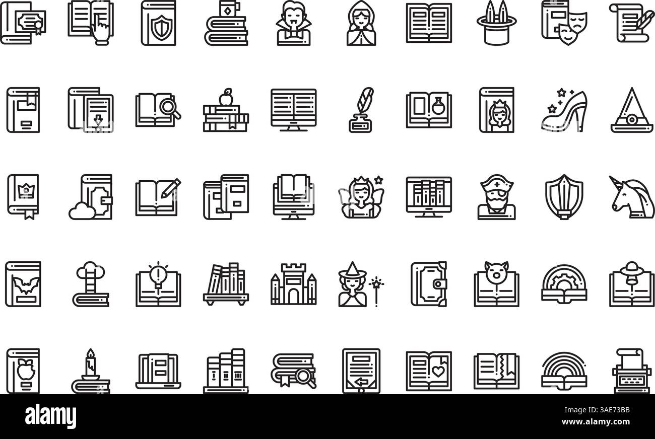 Collection d'icônes vectorielles de haute qualité avec contour modifiable. Idéal pour les projets professionnels et créatifs Illustration de Vecteur