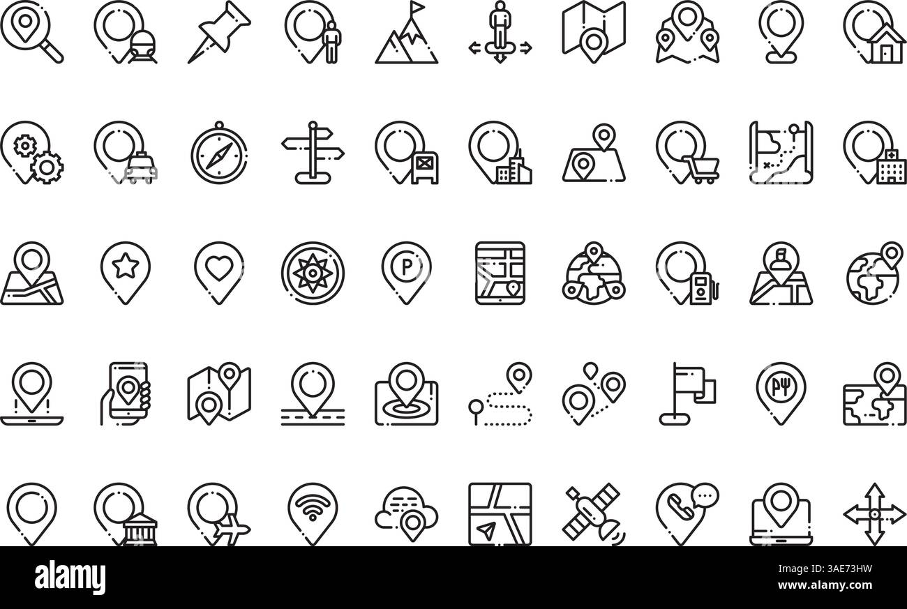 Collection d'icônes vectorielles de haute qualité avec contour modifiable. Idéal pour les projets professionnels et créatifs Illustration de Vecteur