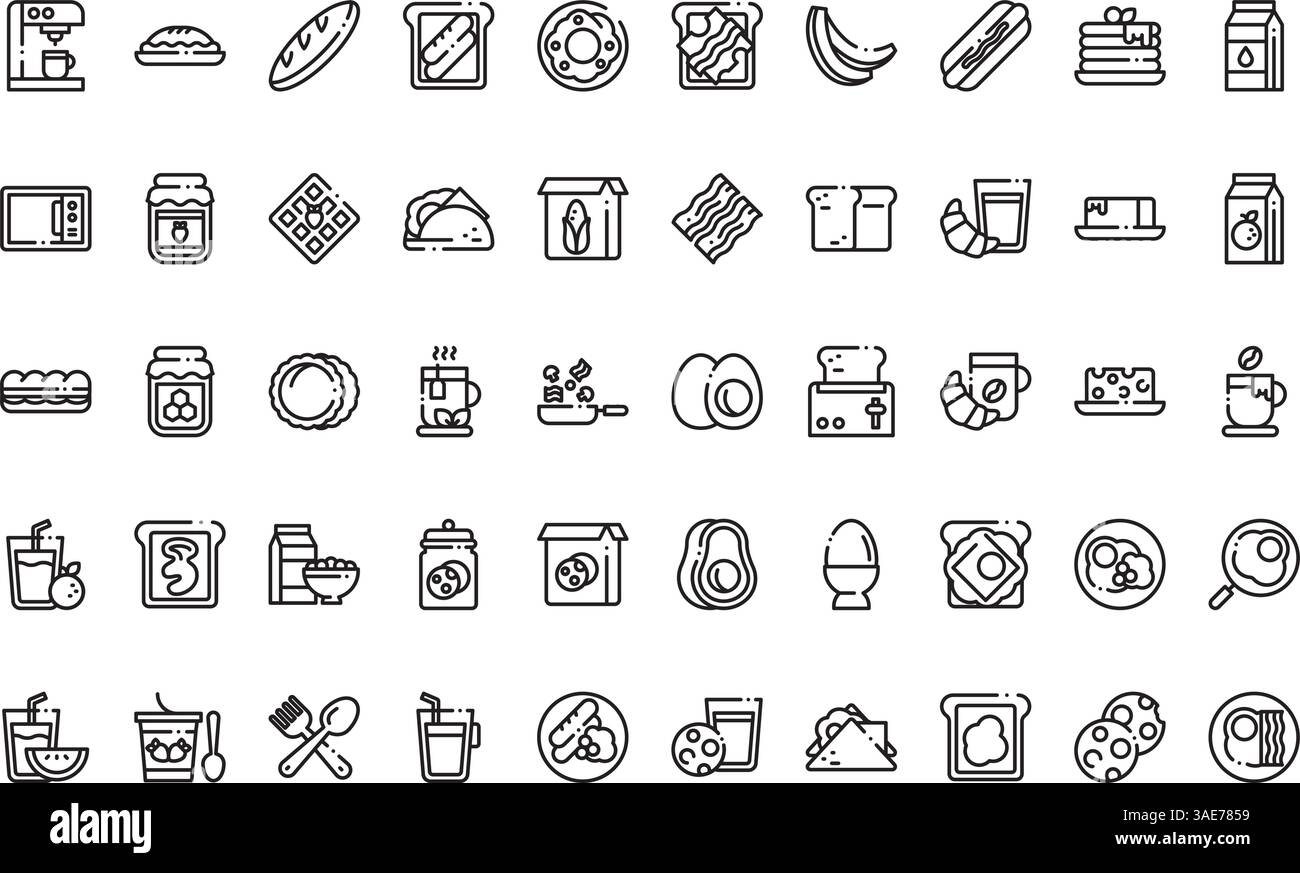 Collection d'icônes vectorielles de haute qualité avec contour modifiable. Idéal pour les projets professionnels et créatifs Illustration de Vecteur