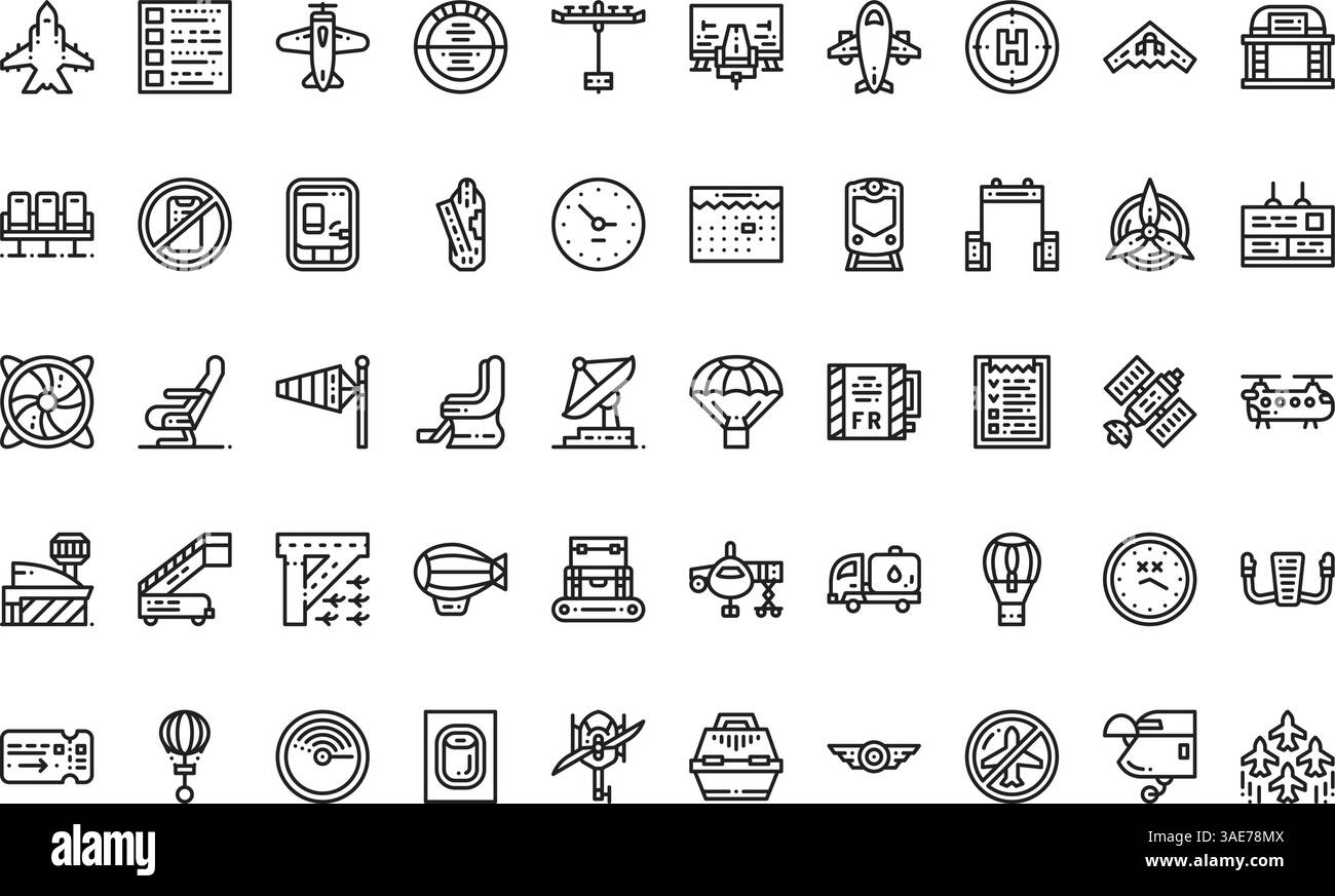 Collection d'icônes vectorielles de haute qualité avec contour modifiable. Idéal pour les projets professionnels et créatifs Illustration de Vecteur