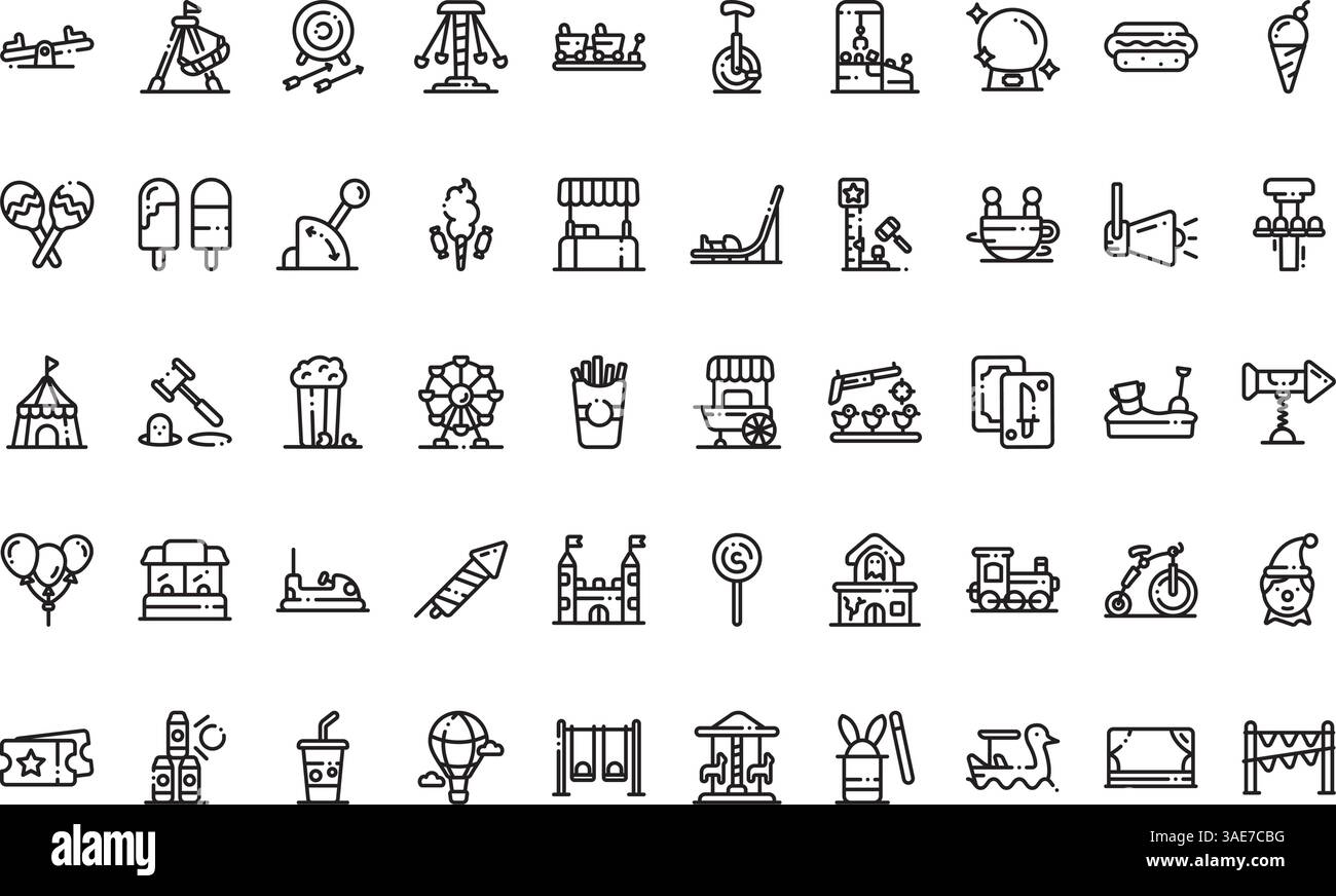 Collection d'icônes vectorielles de haute qualité avec contour modifiable. Idéal pour les projets professionnels et créatifs Illustration de Vecteur