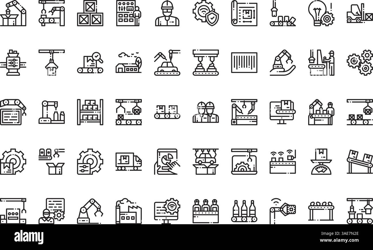 Collection d'icônes vectorielles de haute qualité avec contour modifiable. Idéal pour les projets professionnels et créatifs Illustration de Vecteur