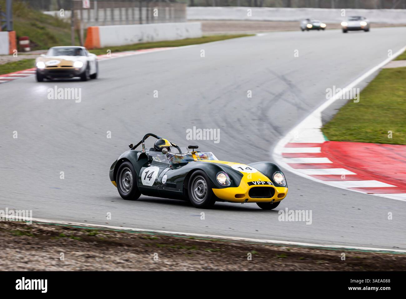 #14 Anthony SCHRAUWEN (BE) Lister Jaguar Knobbly 1958 - The Gentlemen Challenge, lors du Peter Auto Espiritu de Montjuic, sur le circuit de Barcelona-C. Banque D'Images