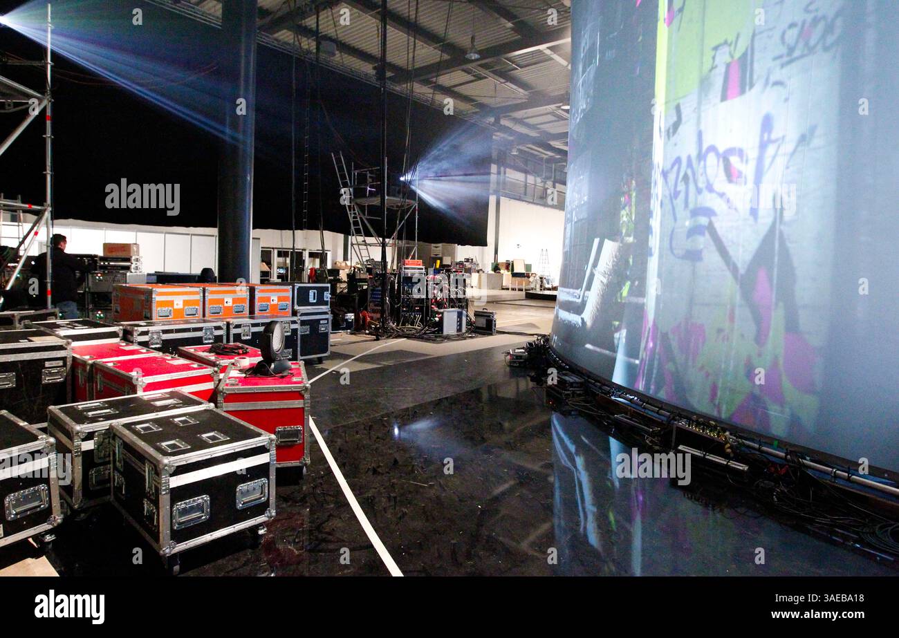 ZDF TV Show Wetten Dass Backstage aus Freiburg am Mittwoch, 05.12.2012 Banque D'Images