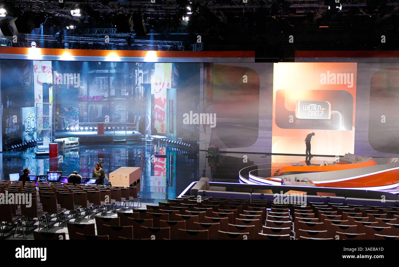 ZDF TV Show Wetten Dass Backstage aus Freiburg am Mittwoch, 05.12.2012 Banque D'Images