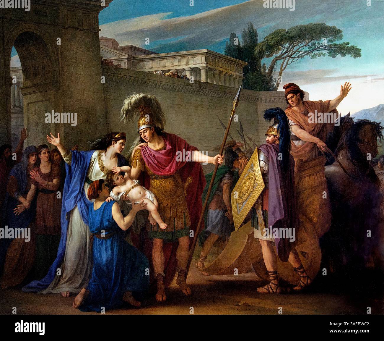 Les adieux d' Hector et d' Andromaque - la séparation d'Hector et d'Andromache 1786 - 786 Joseph Marie Wien 1716-1809 France Français , Louvre Paris, Musée des Beaux-Arts, France, Banque D'Images