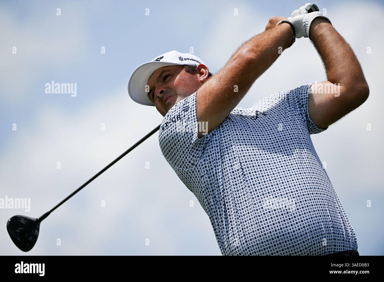 Doral, États-Unis. 06 avril 2025. Patrick Reed du 4Aces GC s'est retiré lors de la dernière journée du LIV Golf Invitational 2025 - Miami au Trump National Golf course le 6 avril 2025 à Doral, en Floride. (Photo de JC Ruiz/Sipa USA) crédit : Sipa USA/Alamy Live News Banque D'Images
