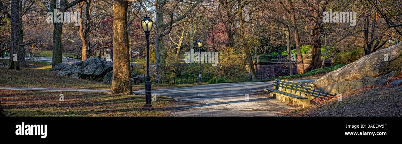 Le printemps à Central Park, New York City Banque D'Images