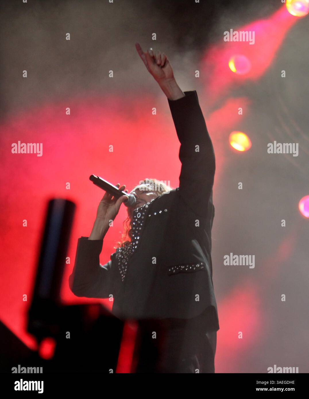 11 mars 2012 - Caracas, DISTRITO CAPITALE, Venezuela - Concierto de la banda mexicana de rock ManÃ, en su Drama y Luz Tour 2012, realizado en el estadio de fÃºtbol de la Universidad SimÃ³n BolÃ­var. Caracas, 11-03-2012 (crédit image : © El Nacional/GDA/ZUMAPRESS.com) Banque D'Images