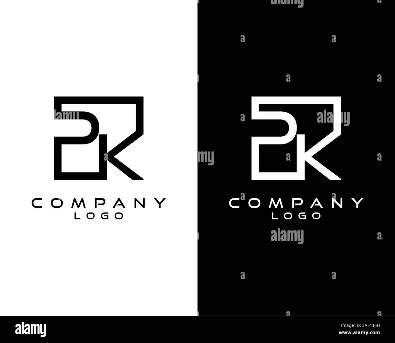 PK, KP Letters logo Design. Vecteur d'illustration de concept de lettre simple et créatif Illustration de Vecteur