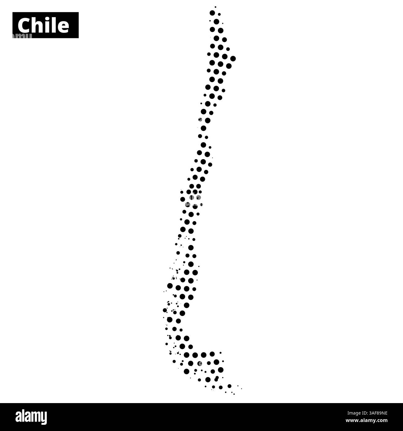 Le graphique présente un contour détaillé du Chili rempli de motifs et de textures variés, mettant en valeur sa forme et ses caractéristiques uniques. Illustration de Vecteur