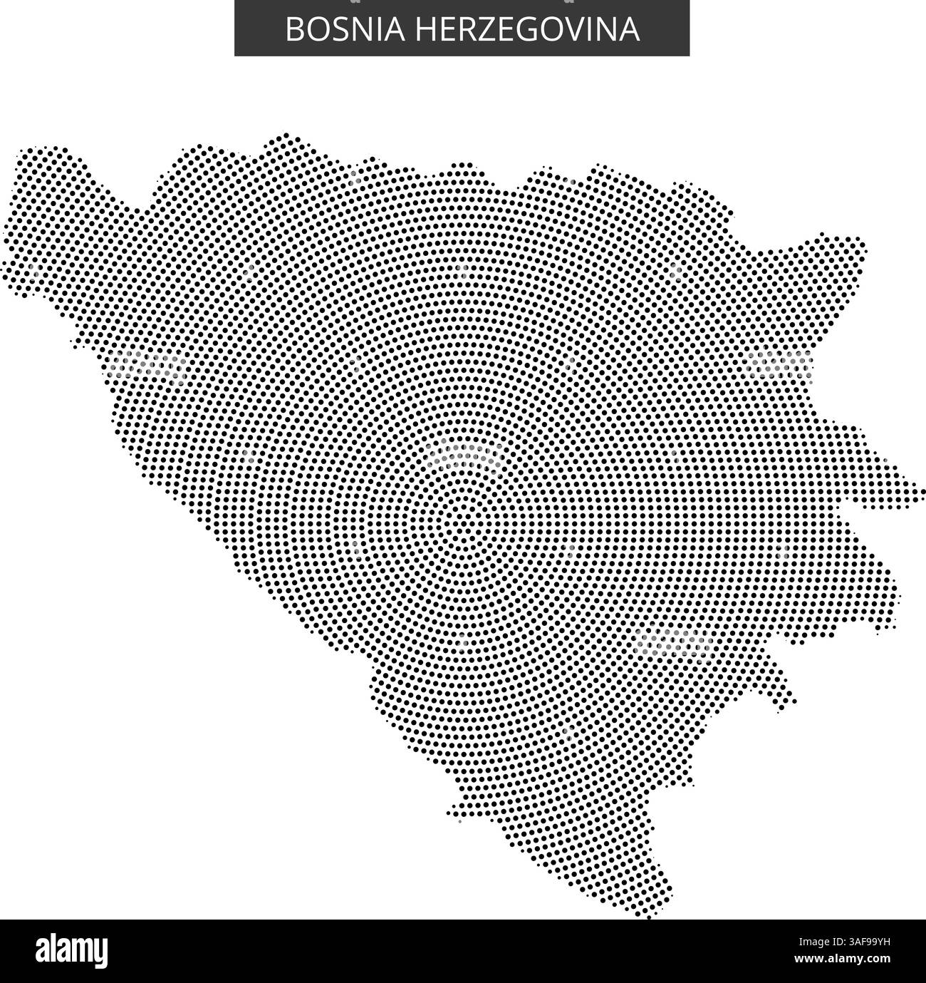 Une carte stylisée à points de la Bosnie-Herzégovine, mettant en évidence sa forme géographique. Illustration de Vecteur Une carte stylisée à points de la Bosnie-Herzégovine, mettant en évidence sa forme géographique. Illustration de Vecteur
