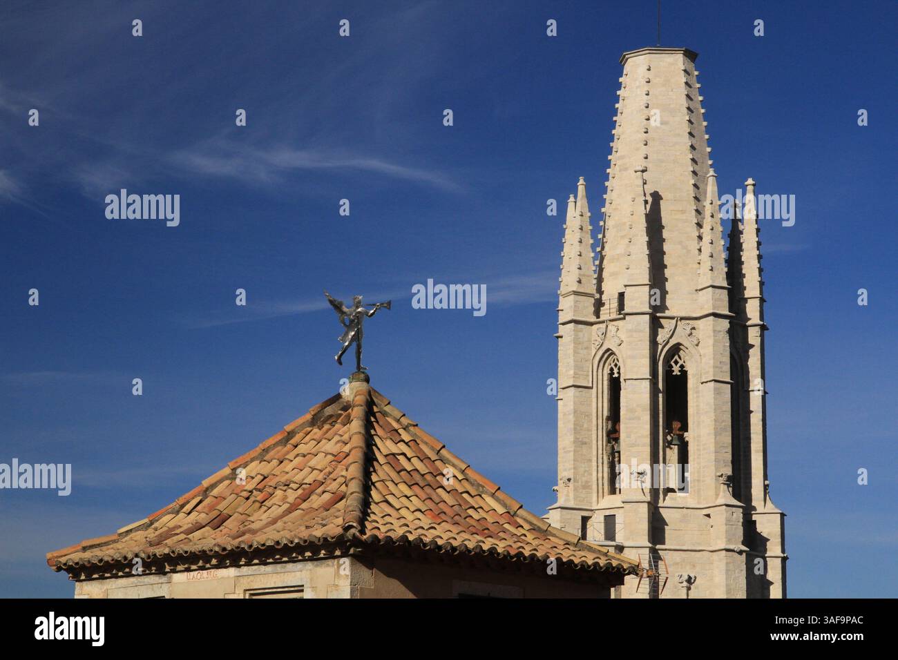 Collégiale de Félix, Gérone, Catalogne, Espagne Banque D'Images