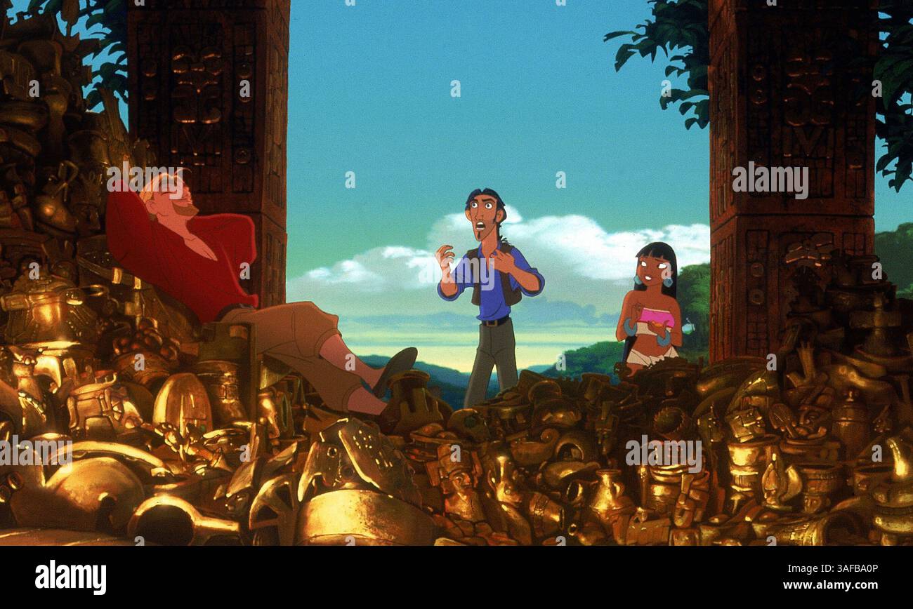 01 mars 2000 ; Hollywood, Californie, États-Unis ; L'acteur Kevin Kline comme la voix de Tulio, l'acteur Kenneth Branagh comme la voix de Miguel & Rosie Perex comme la voix de Chel dans le film d'animation 'la route d'El Dorado', réalisé par Bibo Bergeron & al.. (Image de crédit : ZUMA Press/ZUMAPRESS.com) Banque D'Images