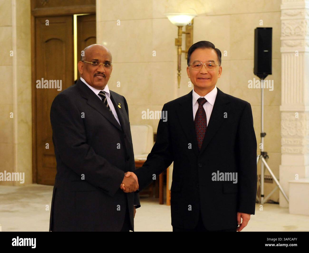 08 août 2008 - Pékin, Chine - premier ministre chinois WEN JIABAO (image crédit : ZUMA Press/ZUMAPRESS.com) Banque D'Images