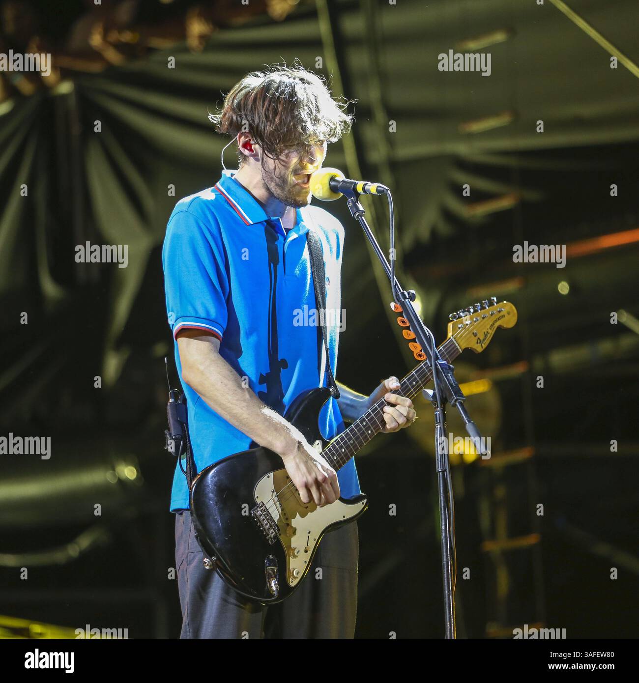 4 août 2012 - Chicago, Illinois, U. S - le guitariste JOSH KLINGHOFFER du groupe Red Hot Chili Peppers se produit dans le cadre du festival Lollapalooza 2012 à Chicago (crédit image : © Andy Martin/ZUMAPRESS.com) Banque D'Images